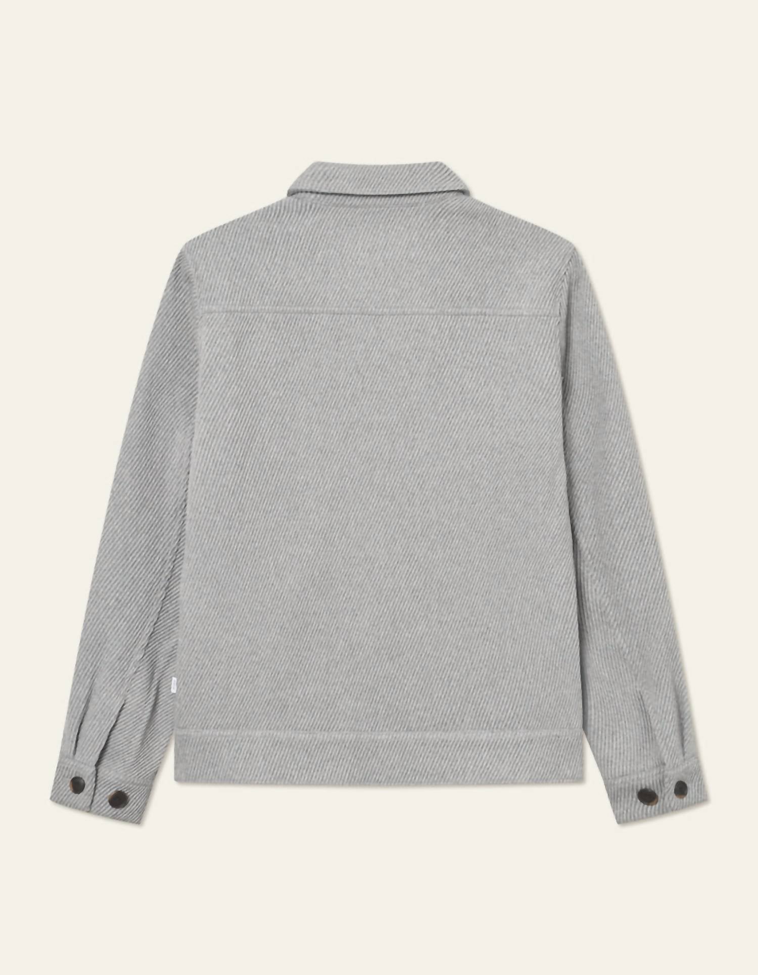 Les Deux Nash Twill Wool Jacket in grey - men's jacket - alternate view
