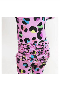 Posh Peanut - Girls Ruffled One Piece Footie