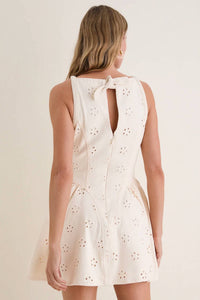 Saylor - May Daisy Eyelet Denim Dress