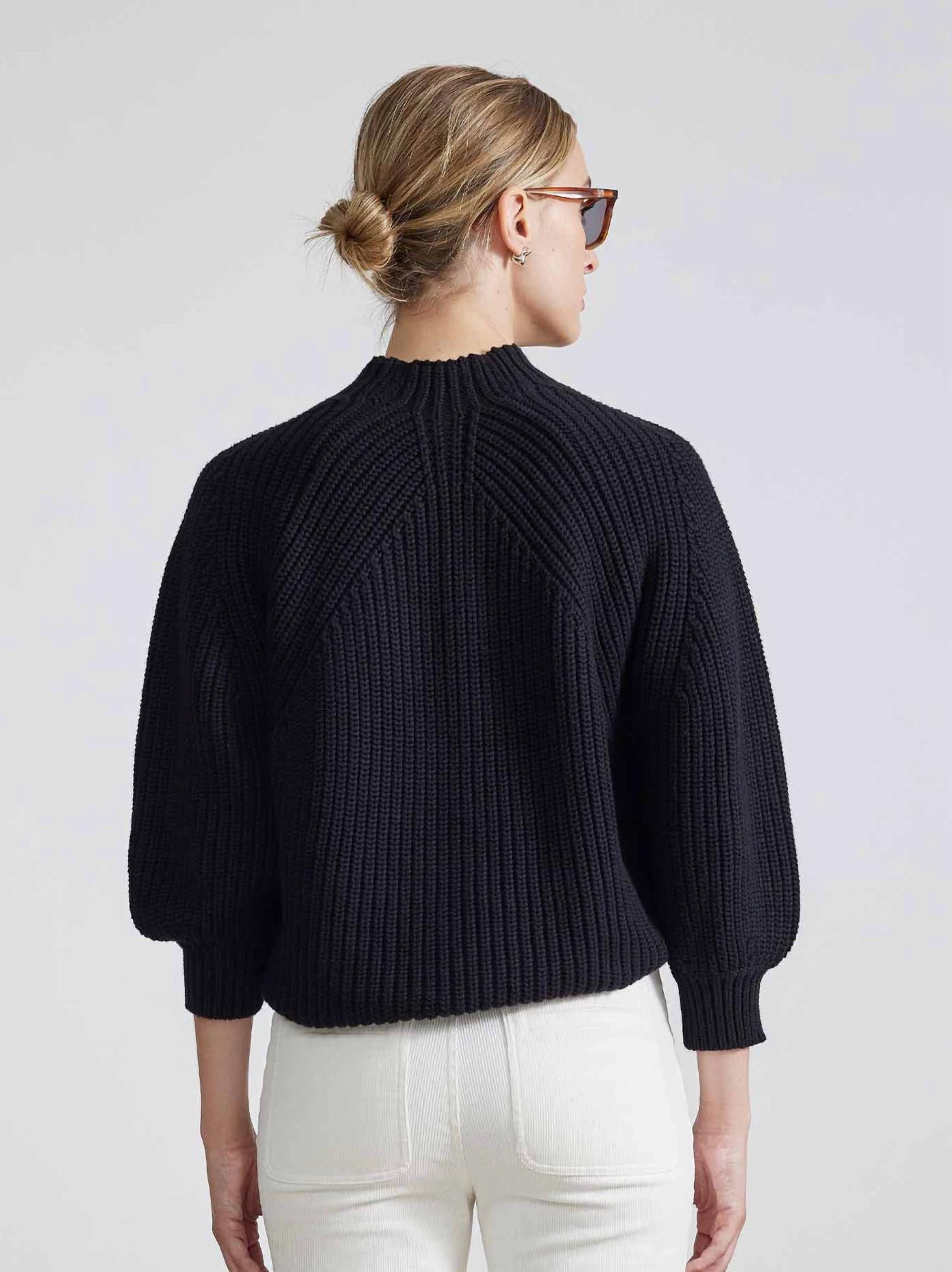 APIECE APART Eco Nueva Merel Sweater in black - women's sweater - view 4