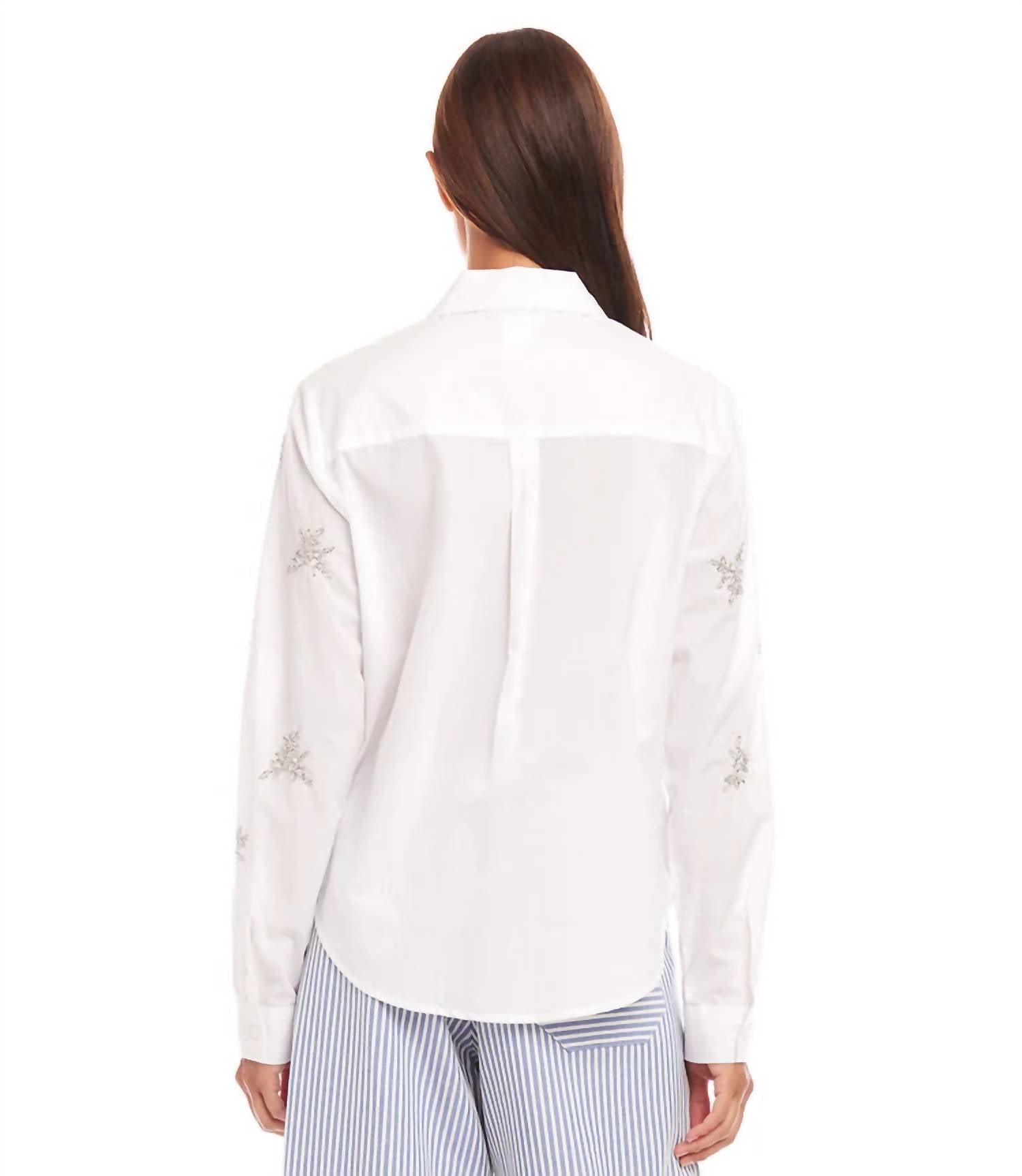 Karen Kane - Eden Embellished Button Up Shirt