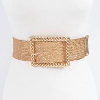3Am By H&D Accessories - Women's Wide Square Buckle Belt - Plus