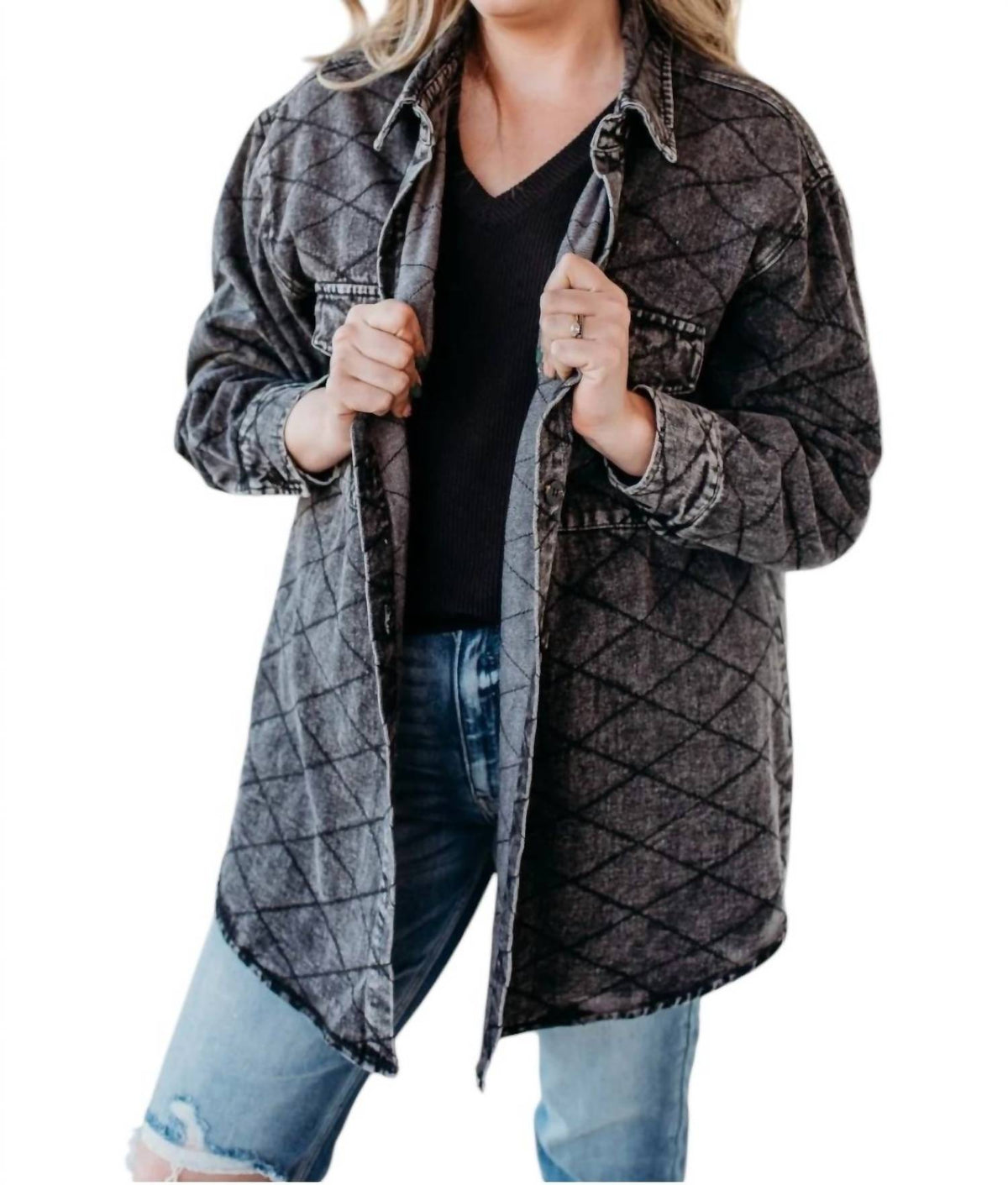 Davi & Dani - Quilted Shacket