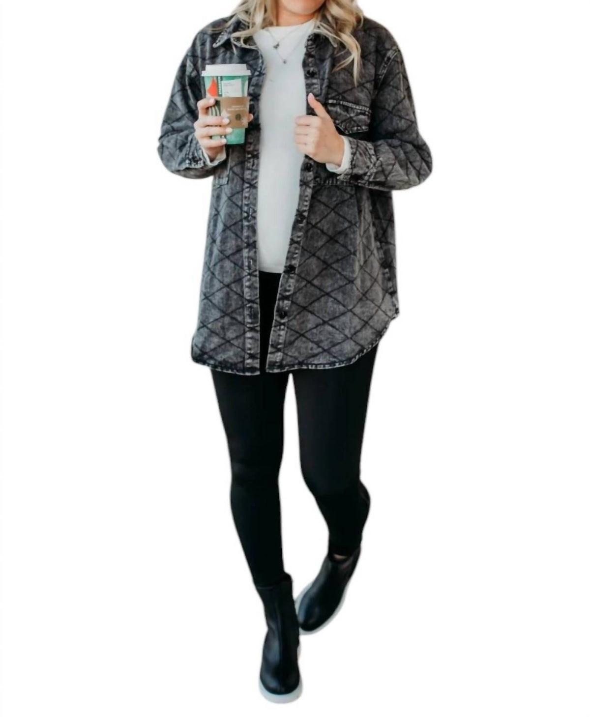 Davi & Dani - Quilted Shacket