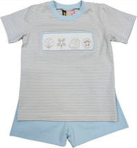 Banana Split - Kid's Seashell Smocked Set