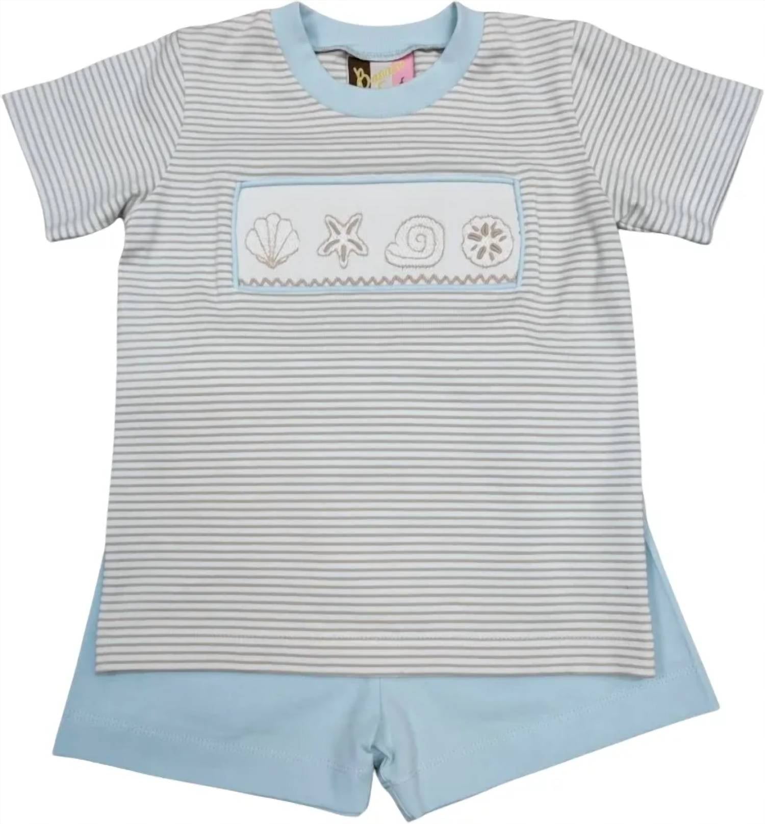 Banana Split - Kid's Seashell Smocked Set