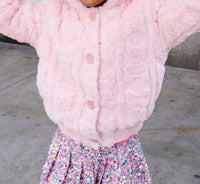 Lola + The Boys - Girl's Plush Teddy Bear Jacket