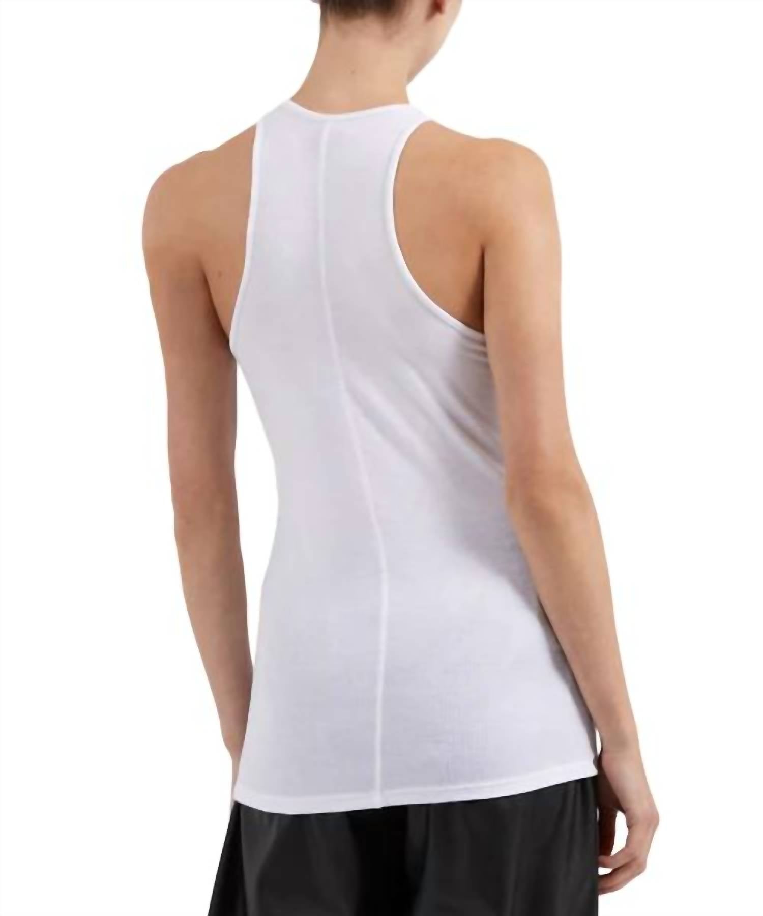 Atm - MODAL RIB REVERSE RACER TANK TOP