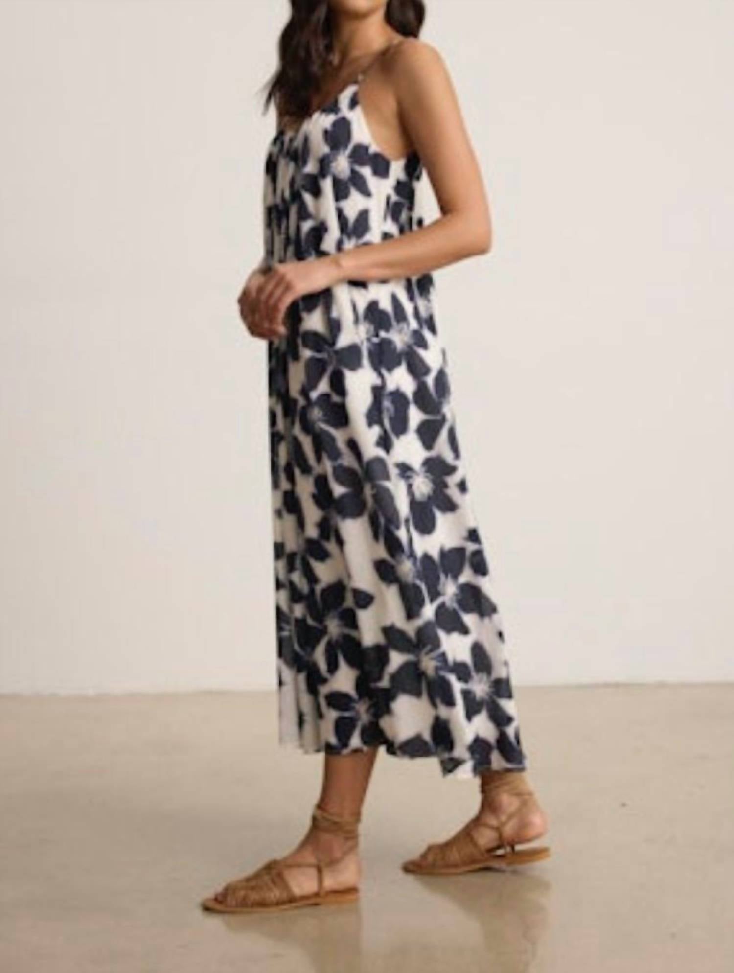 Velvet by Graham & Spencer Alexa Long Dress in azul - women's dress - alternate view