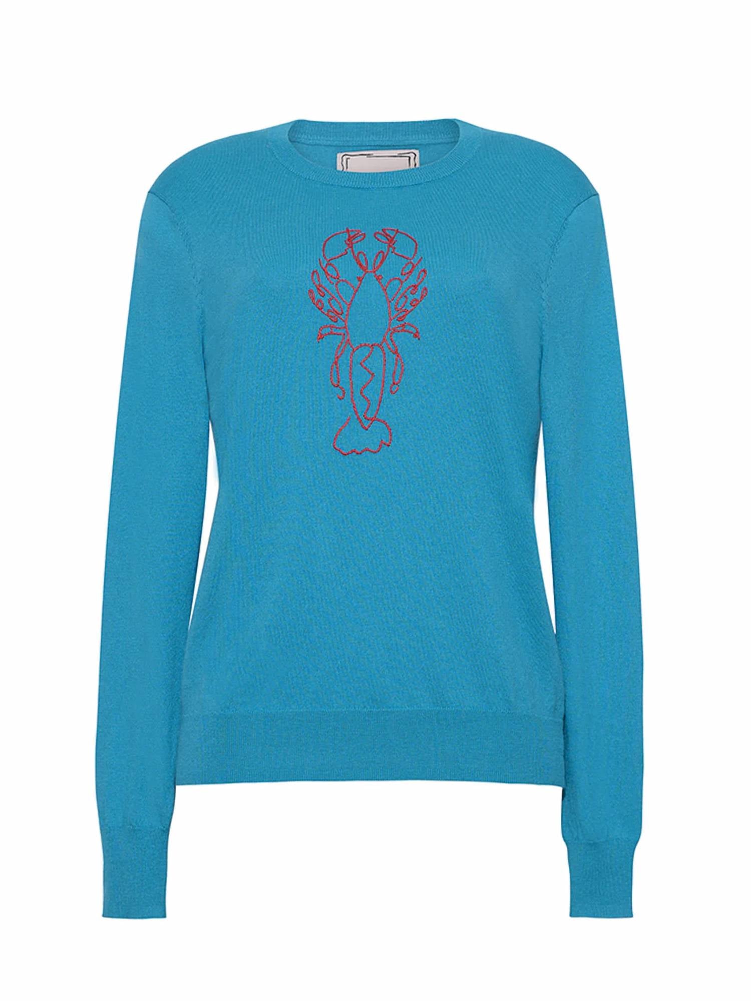 Lingua Franca - Lobster Crewneck Sweater