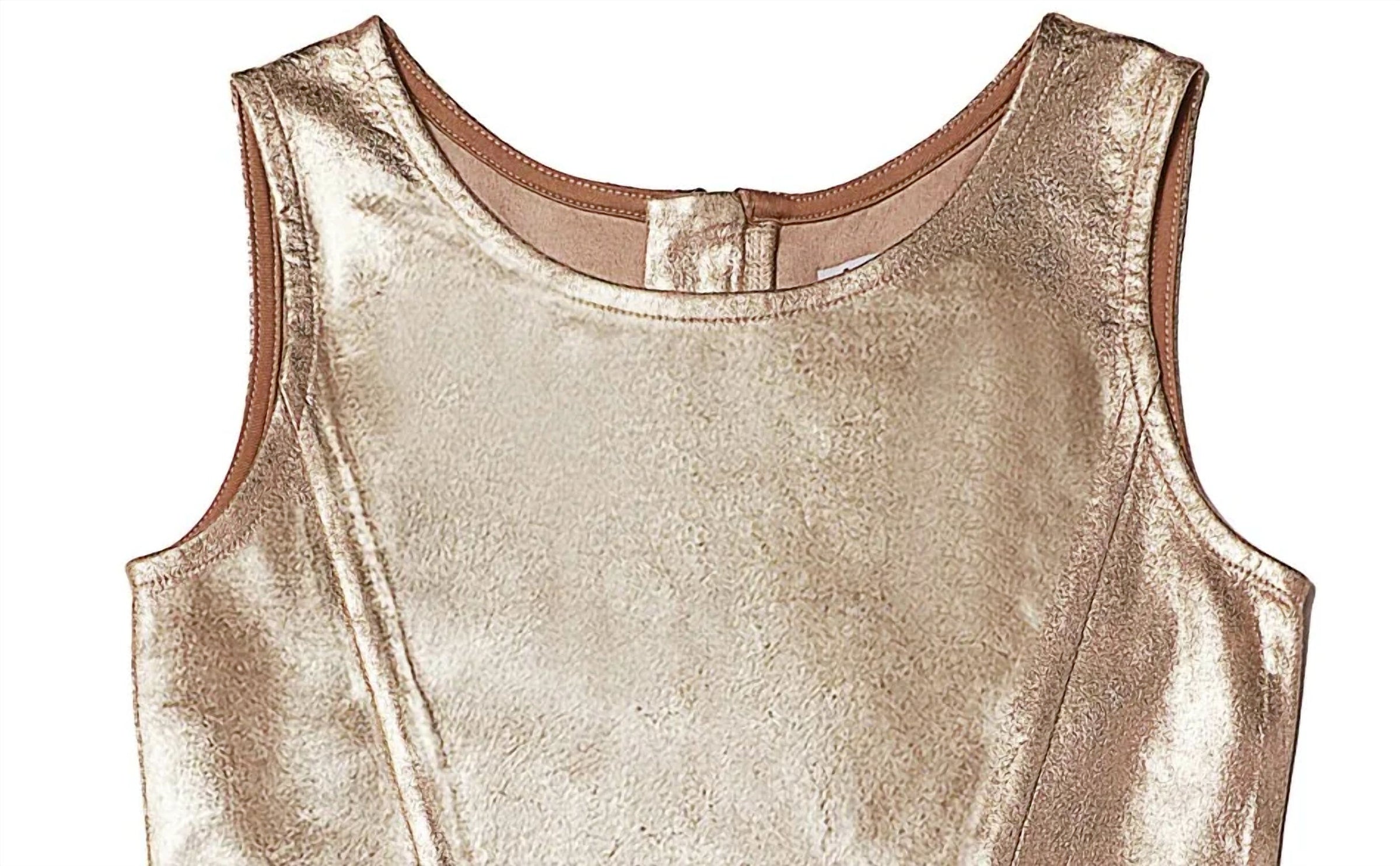 Mia - Girl's Foiled Asymmetrical Dress