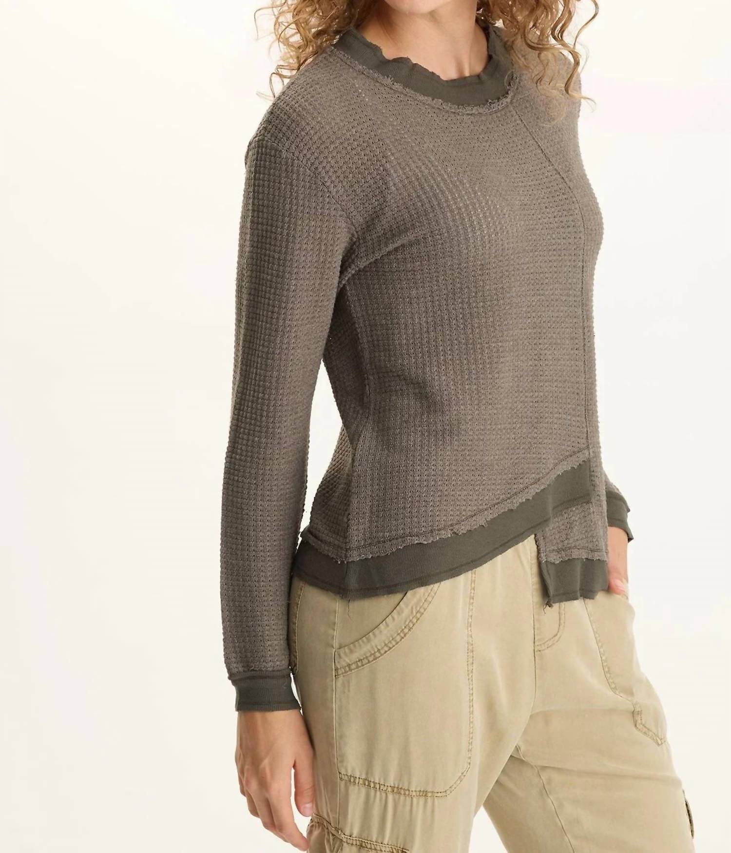 Xcvi - Thermal Asymmetrical Long-Sleeve Top