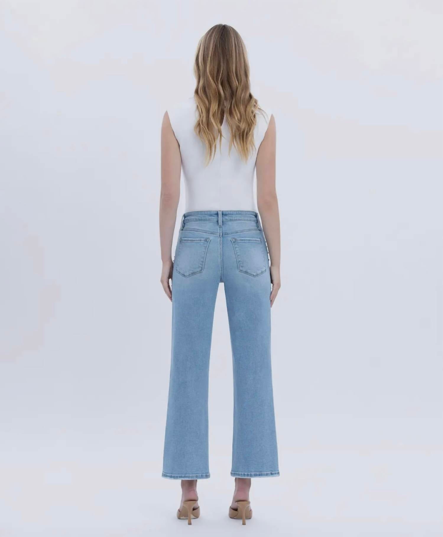 Vervet By Flying Monkey - High Rise Ankle Slim Wide Leg Jeans