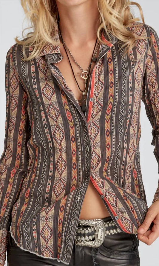Cino - Navajo Bands Button Down Shirt