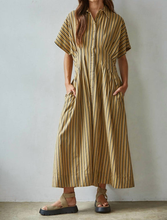 By Together - Striped Woven Midi Dress