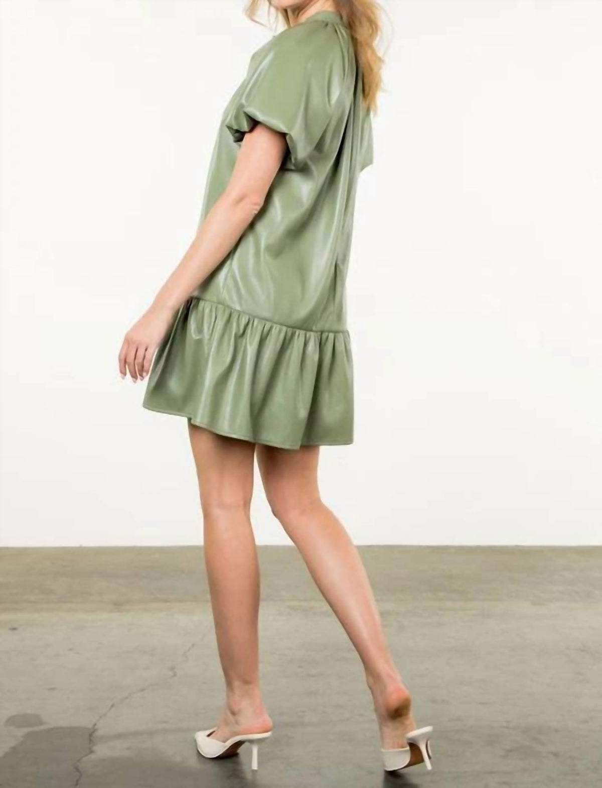 Thml - Puff Sleeve Vegan Leather Dress