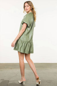 Thml - Puff Sleeve Vegan Leather Dress