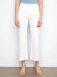 Charlie B - Cropped Flare Twill Pants