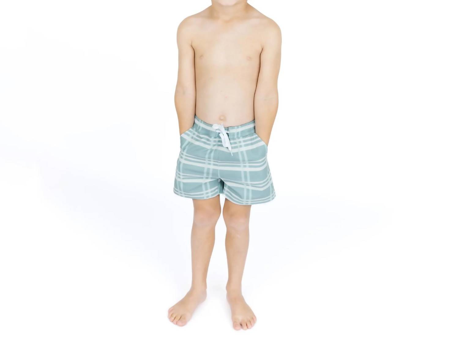 Emerson And Friends - Boy's Plaid Swim Trunks
