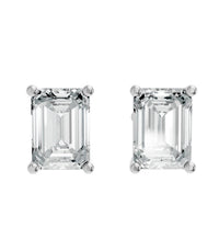 Aamiaa - Women's Emerald Shape 4 Prong Push Back Studs