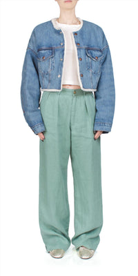 Denimist - Blake Oversized Cropped Denim Jacket