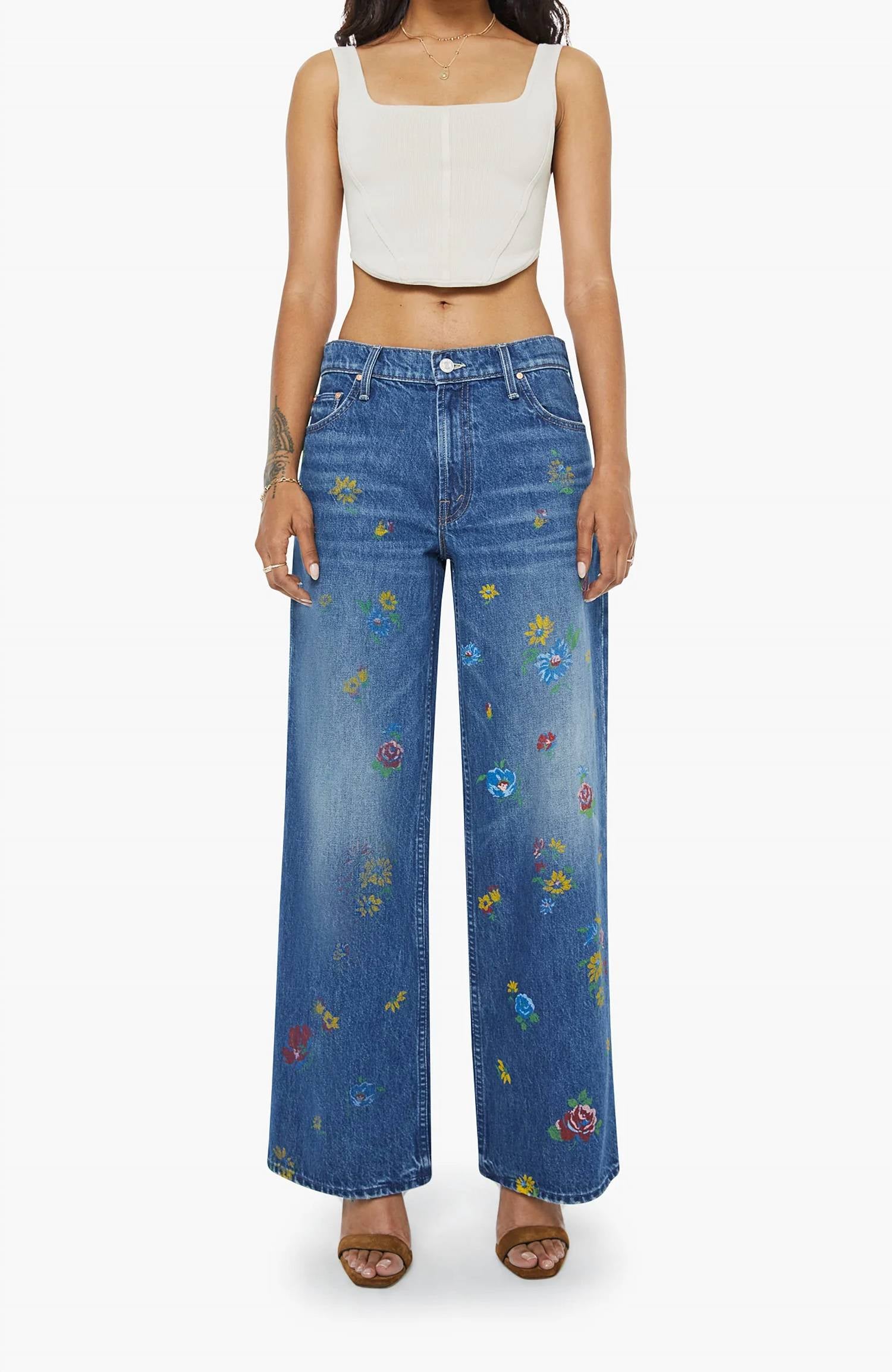 Mother - The Lil Rerun Zip Sneak Jeans