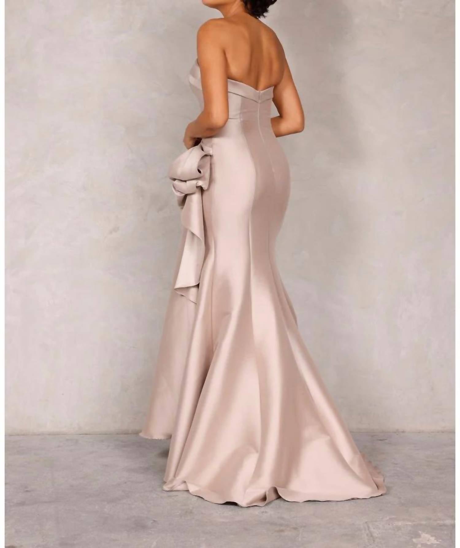 Terani Couture - Glamorous Evening Strapless Mermaid Long Formal Taffeta Dress