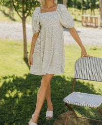 Mikarose Knee Length Dress in floral - women's dress - detail view