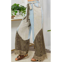 Young Threads - Wild West Lace Patchwork Boho Pants