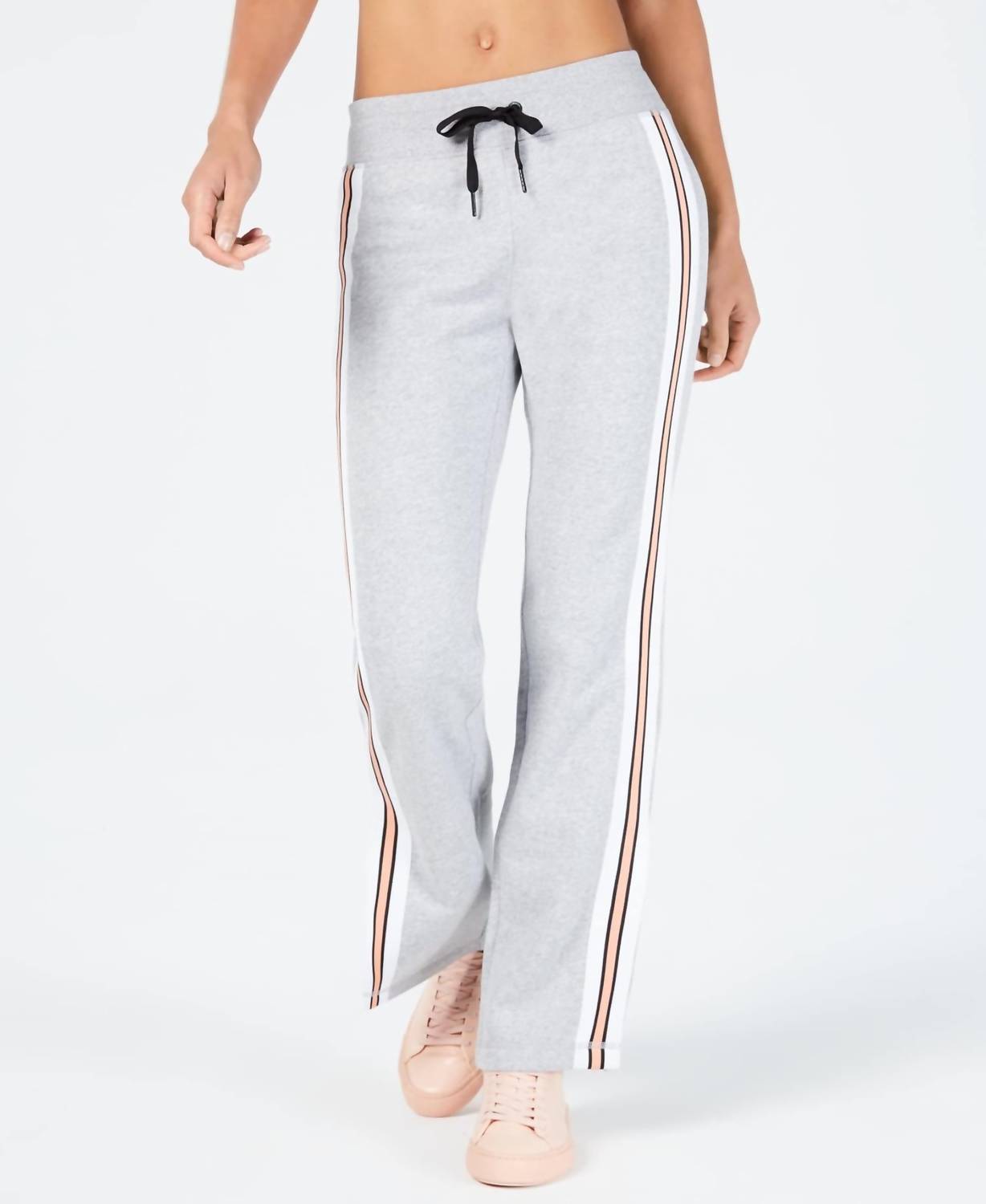 Calvin Klein - Activewear Performance Striped Slit Leg Pants