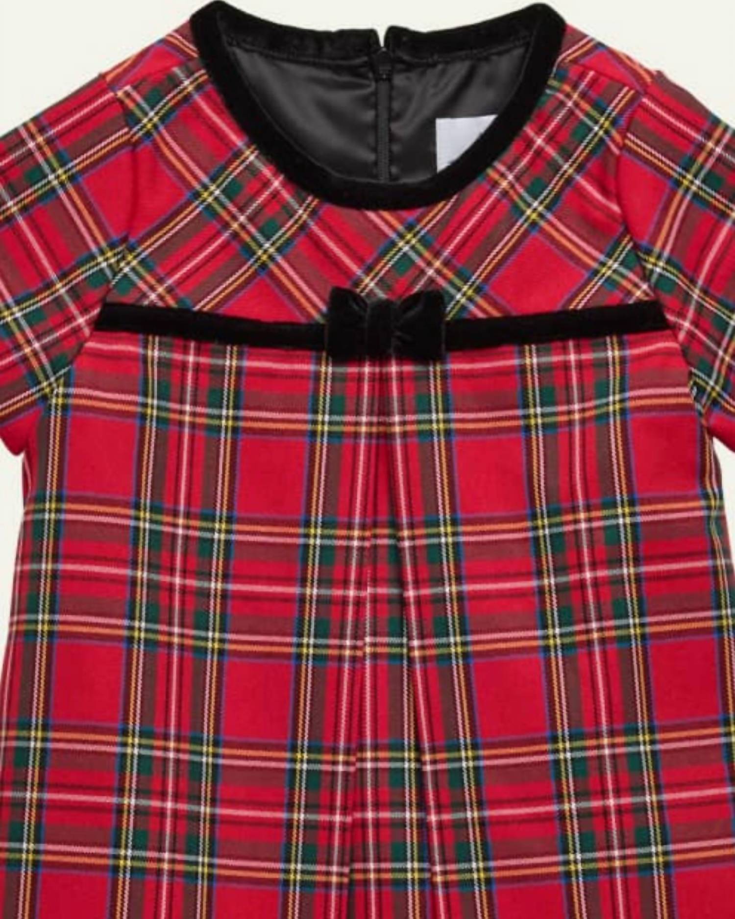 Florence Eiseman - Kid's Plaid Dress With Velvet Ribbon