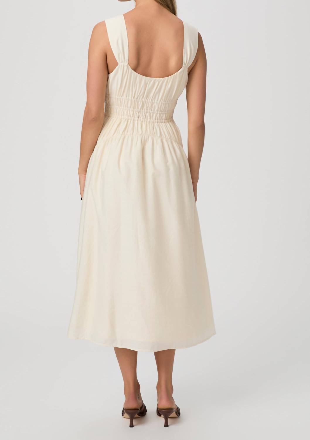 Paige Arpeggio Dress in oyster white - women's dress - detail view
