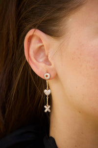 Mignonne Gavigan Women's Xoxo Earrings in gold - women's jewelry - detail view