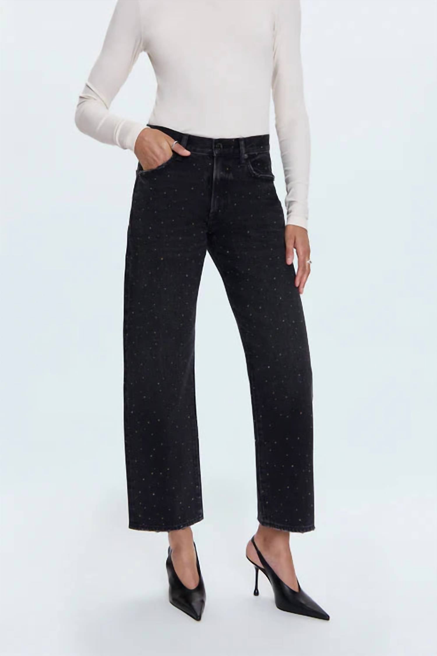 Pistola - Lexi Mid Rise Bowed Straight Leg Jeans