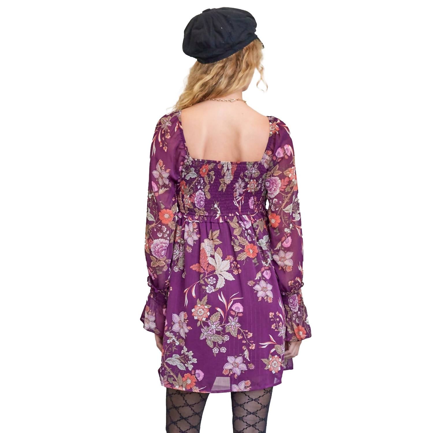 Illa Illa - Avery Printed Chiffon Smocking Dress