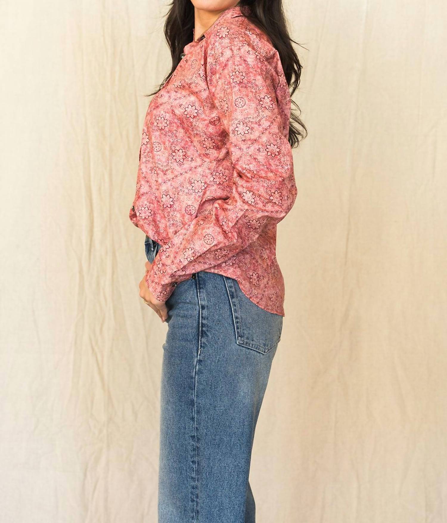 Madison Creek Outfitters - Claire Printed Button Down Shirt