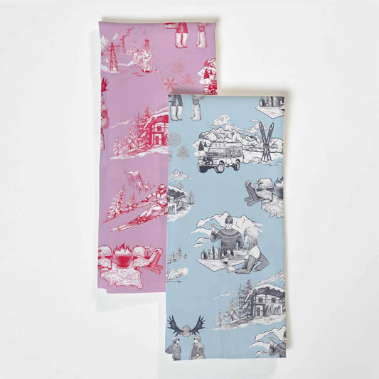 Katie Kime - Aprés Ski Toile Tea Towel Set