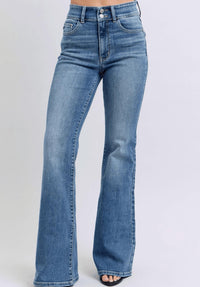 Judy Blue - Double Button Front Flare Jeans