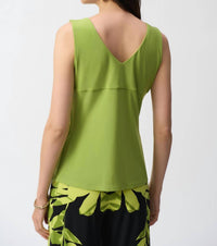 Joseph Ribkoff V Neck Tank Top in greenery - women's tank top - view 4