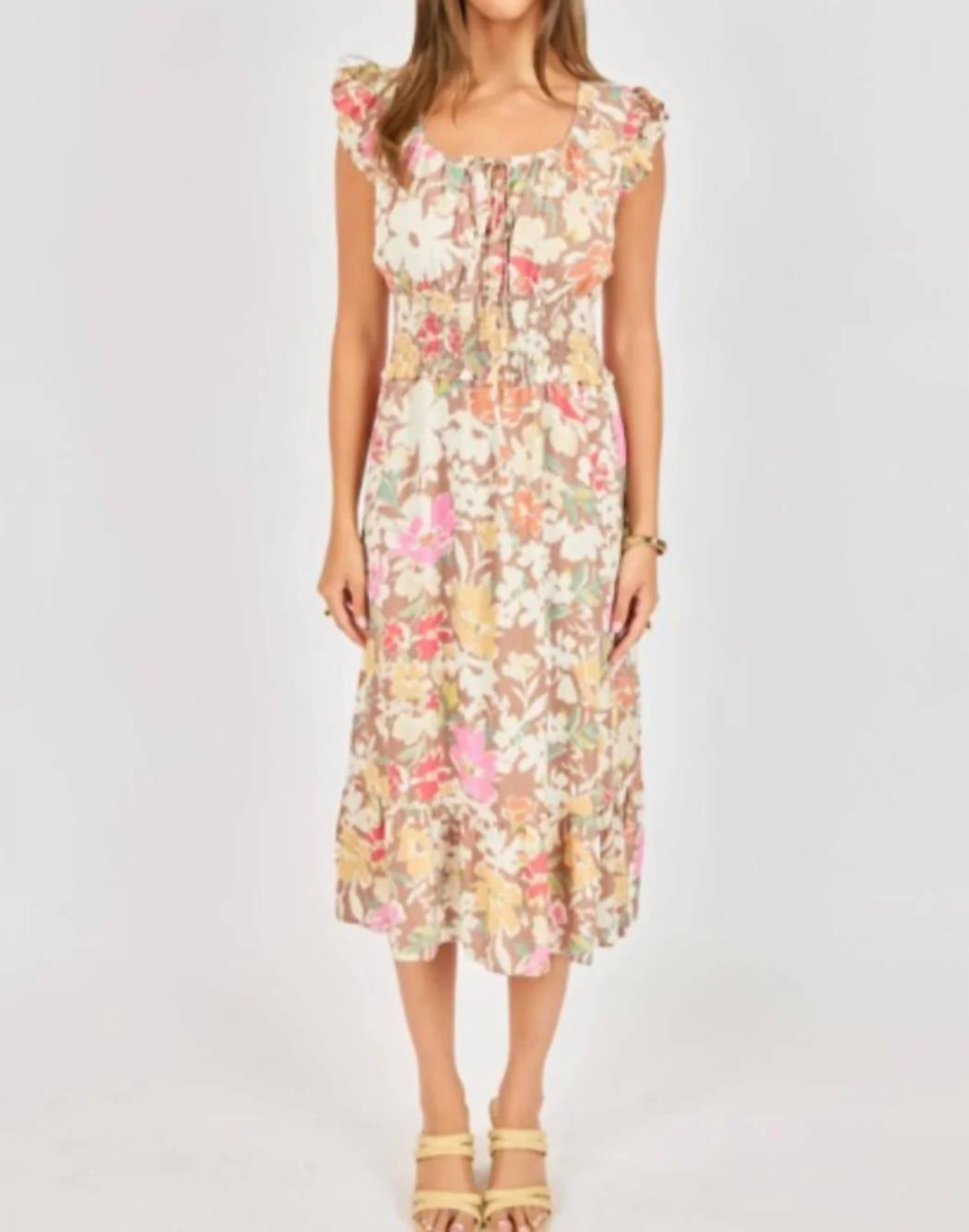 Sadie & Sage - Floral Dunes Midi Dress
