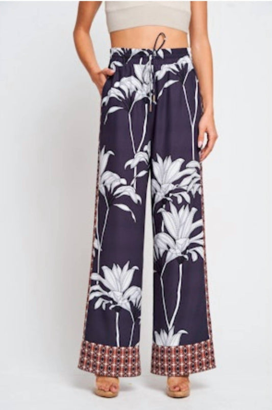 Ciebon - Eriene Floral Mix Print Pants