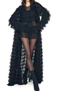 Norma Kamali - Oversized Ruffle Coat