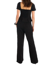 ALLISON NEW YORK BERNIE TOP in black - women's blouse - detail view