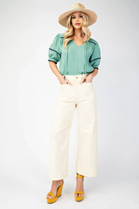Gigio - Cropped Wide Leg Pants