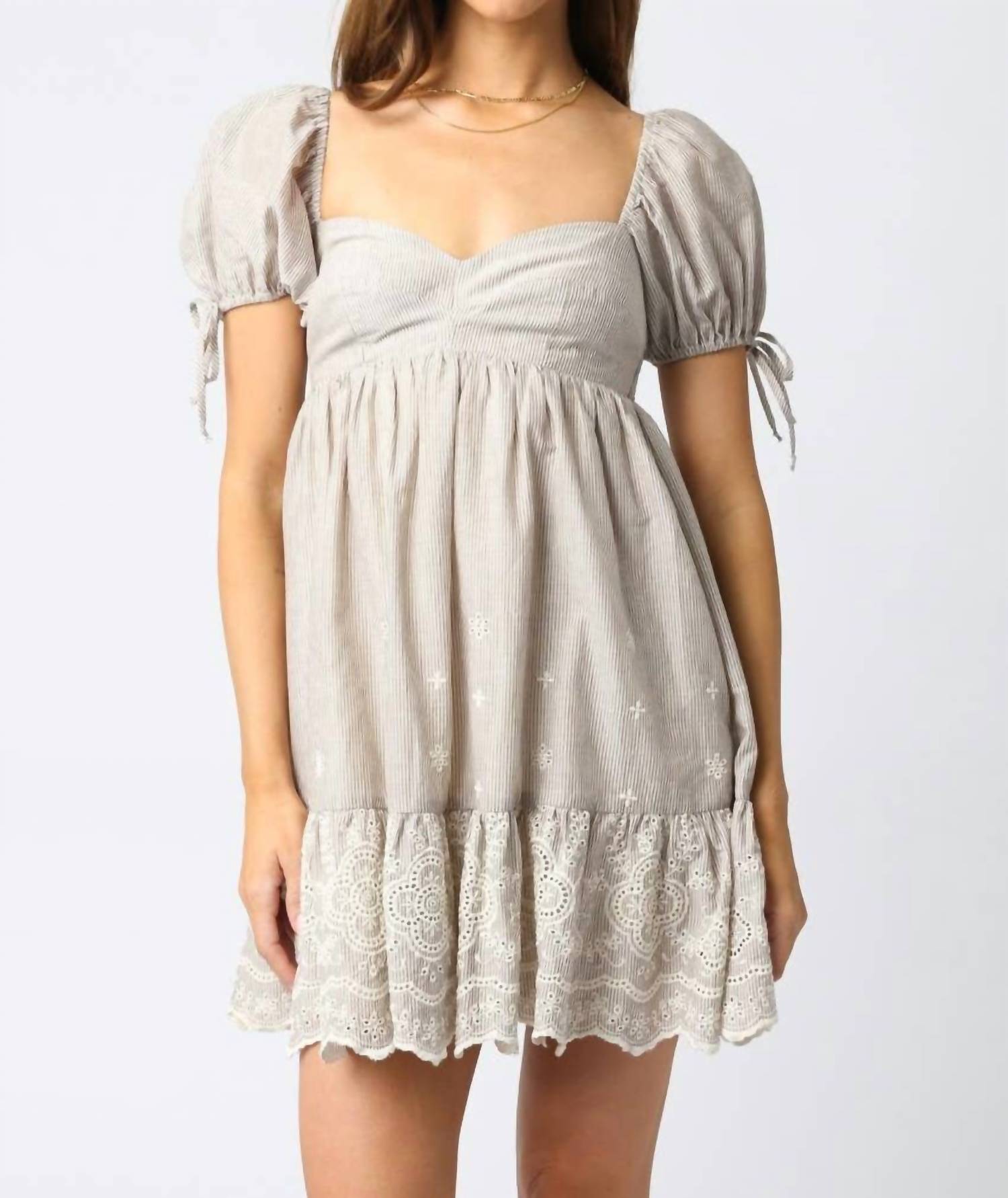 Olivaceous - Tyra Baby Doll Dress