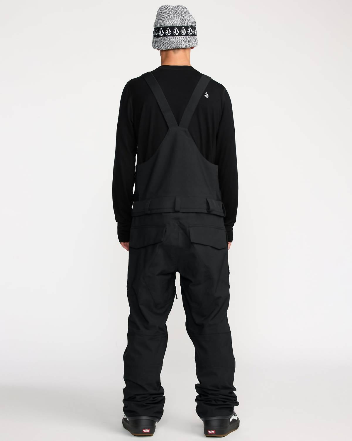 VOLCOM Roan Bib Overall Snowboard Pants in black - men's pants - detail view