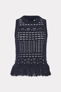 Milly - Women's Beaded Fringe Shell Top