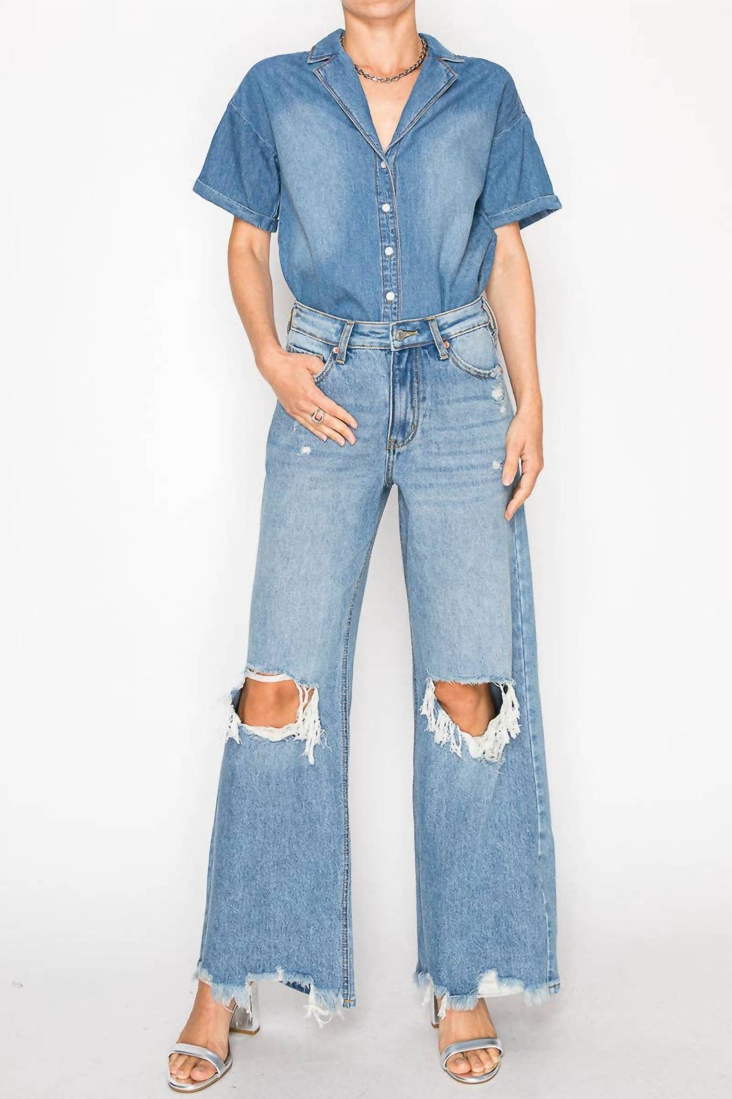 Artemis Vintage - Hybrid High Rise Relaxed Flare Jeans