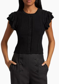 Ulla Johnson Giulia Top in noir - women's blouse