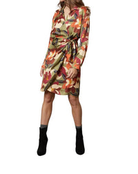 Janey Printed Satin Dress
